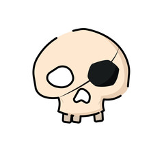 Isolated skull icon halloween illustration