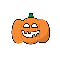 Isolated pumpkin icon halloween illustration