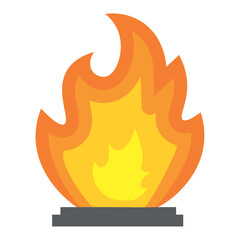 Isolated fire professions cartoon illustration