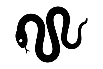 Black snake silhouette reptile serpent viper icon