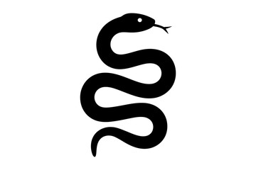 Black snake silhouette vector image illustration