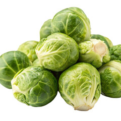 Obraz premium brussels sprouts isolated on white background