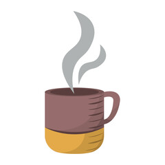 Isolated cup coffee shop illustration