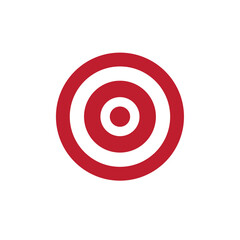 Red target center icon. Vector