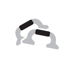 Hand grippers training icon. Vector