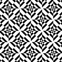 Pattern of geometric compositions. Black and white mosaic of geometric shapes. Vector ornament.