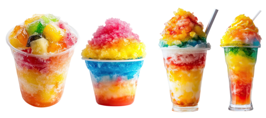 Hawaiian shave ice with tropical syrup