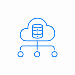 cloud data storage icon sign vector
