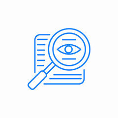 data review visibility icon sign vector