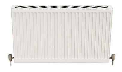 Radiator near the wall on transparent background. 3D illustration