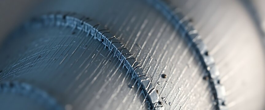 close up view of a metal object