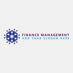 finance business management logo design vector