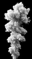 Ethereal Smoke Plume: Monochromatic Digital Art