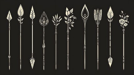 Ornate arrow designs collection