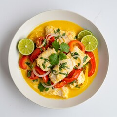 Traditional Brazilian food plate with rice, beans, meat, vegetables and sides
