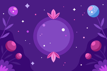 Fototapeta premium seamless background with purple flowers