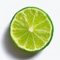 Fresh juicy lime slice close up macro food photography vibrant fruit