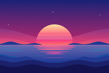 Obraz premium sunset over the ocean