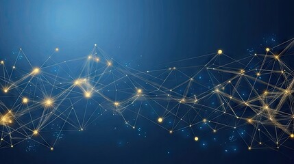 Fototapeta premium Abstract network design with glowing points.