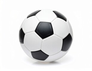 Naklejka premium Soccer ball over white background, classic football ball close view