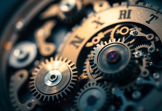 close up view of a watch face
