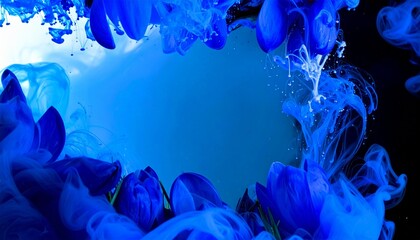 Abstract border frame of flowers painting with spring flowers Crocus background graphic resource