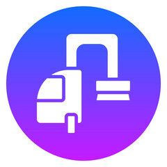 Bold Glyph Vacuum Cleaner Gradient Circle Icon