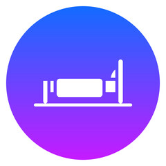 Bold Glyph Bed Gradient Circle Icon