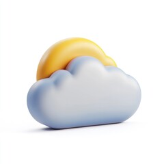 Colorful weather icon, depicting partly sunny skies.