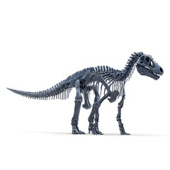 Fototapeta premium Matte slate 3D dinosaur skeleton stone texture sculpture combining prehistoric fascination with modern decor edge