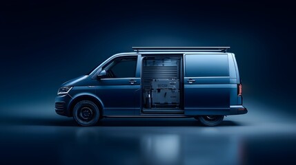 Professional split‑tone cleaning services van close‑up highlights sleek branding and efficient mobile facility solutions