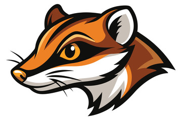Detailed fox mascot showcases orange and brown hues against a clean white background