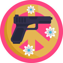 Symbol representing the hippie movement’s advocacy for peace and opposition to war.
