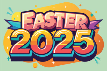 Colorful vector illustration representing a playful design for ESR 2025 featuring bold typography, dynamic shapes, and vibrant colors that capture a festive atmosphere