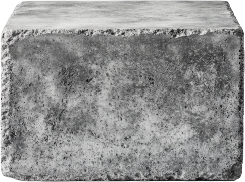 Grey Concrete Block Accent Table