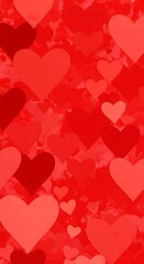 Crimson Heartscape: A Romantic Abstract