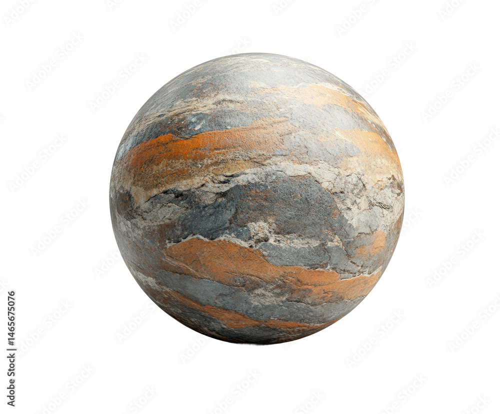 Wall mural textured planetary sphere abstract digital environment isolated on transparent background