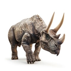 Prehistoric rhinoceros-like creature, digitally rendered.
