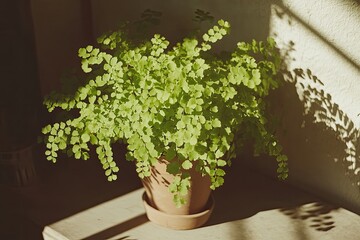 Sunlight on a fern plant