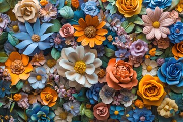 A colorful assortment of flowers in full bloom