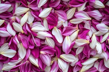 A vibrant display of colorful flower petals.