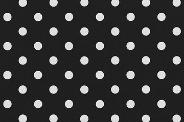 Black background with white polka dots