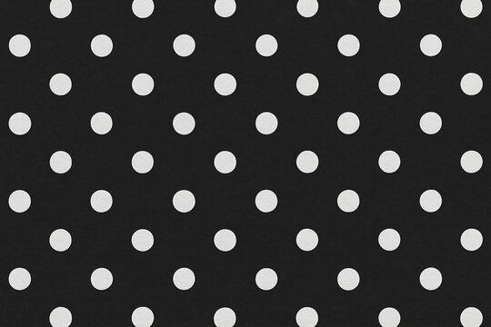 Black background with white polka dots