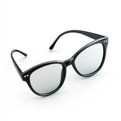 Stylish black eyeglasses with rounded frames.