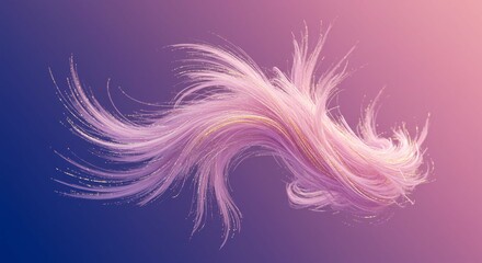 Fototapeta premium Abstract Pink and Gold Swirling Fiber Art Digital Illustration Elegant Design