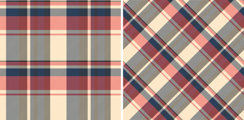 Texture pattern textile of plaid check vector with a background seamless tartan fabric. Set in space colors. Golf fashion essentials for the course.