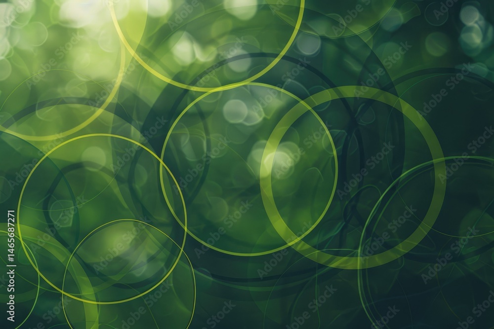 Poster abstract design featuring overlapping circular shapes.