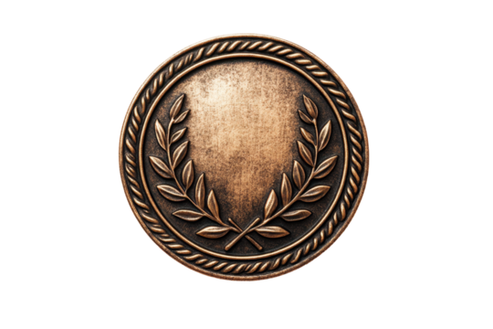 Elegant circular design featuring a laurel wreath with delicate leaves on a subtle background, ideal for classic or formal decoration purposes