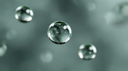 宙に浮かぶ透明なしずく