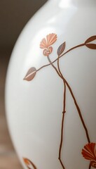 close up of a vase on a table